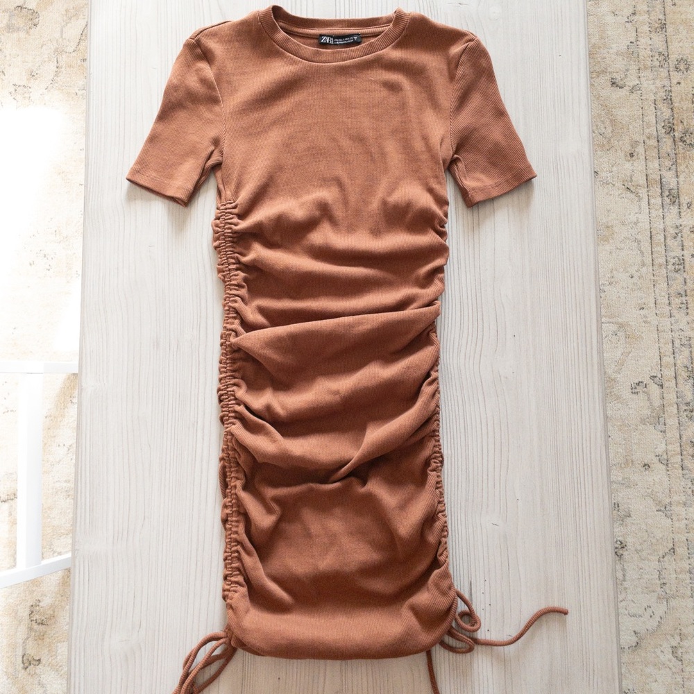 Zara Mini Dress with Side Tie Detail